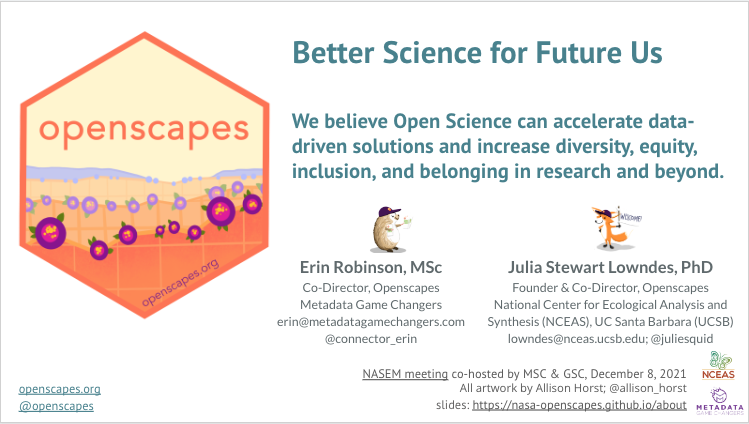 NASEM Workshop – Better Science for Future Us